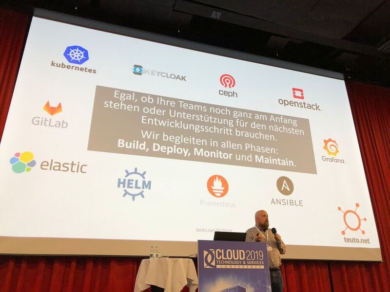Der TeutoStack-Gründer Burkhard Noltensmeier zeigte, welches Cloud-Native-Portfolio das Unternehmen anbietet. (Vogel IT-Medien)