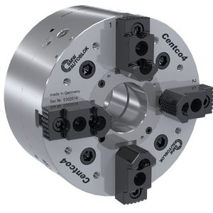 Das universelle Vierbacken-Spannfutter Centco4 spannt zuverlässig Werkstücke unterschiedlicher Formen und Geometrien. 