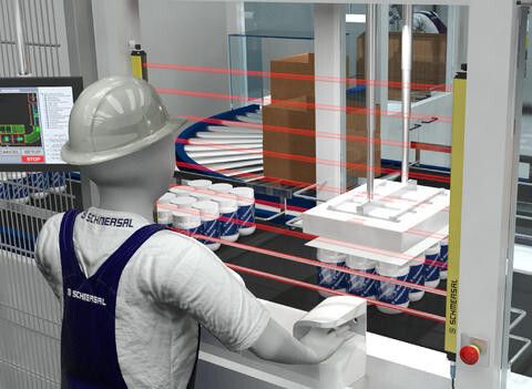 Sicherheits-Schaltgeräten werden in der App nach Arbeitsbereichen geclustert. (KA Schmersal)