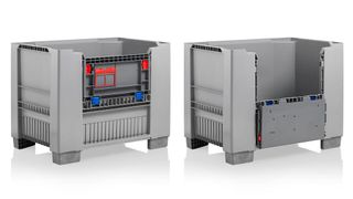 Perfekte Alternative: Die neuentwickelte Kunststoffbox Kubo von Craemer bringt gegenüber einer herkömmlichen Gitterbox zahlreiche Vorteile mit sich. (Bild: Craemer Gruppe)