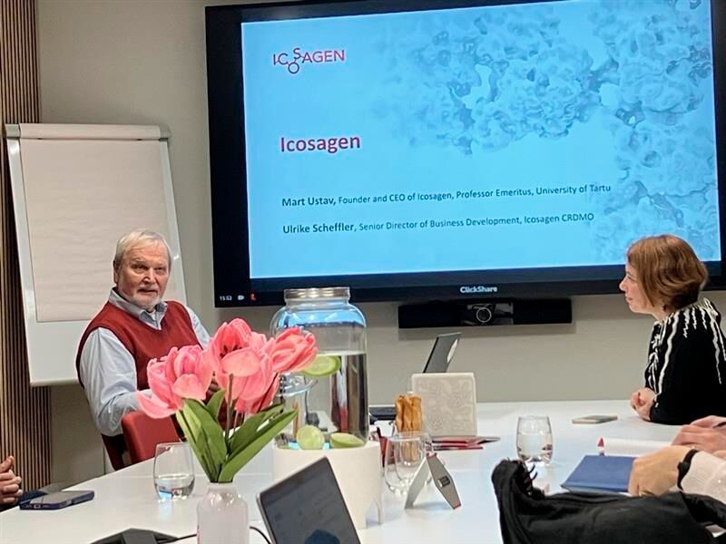 Professor Mart Ustav, Gründer und CEO, erläutert die wissenschaftlichen Grundlagen des Unternehmens sowie dessen Vision. (Bild: © Serina Sonsalla)