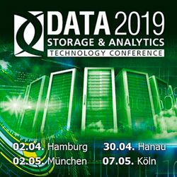 Die DATA Storage & Analytics Technology Conference 2019 gastiert im April und Mai in vier  Städten.(Bild:  Vogel IT-Medien)
