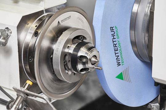 Winterthur Technology Group grinding solution featuring conventional high-performance grinding wheel and diamond form dressing roller, delivering precision and efficiency. (Source:  Winterthur)