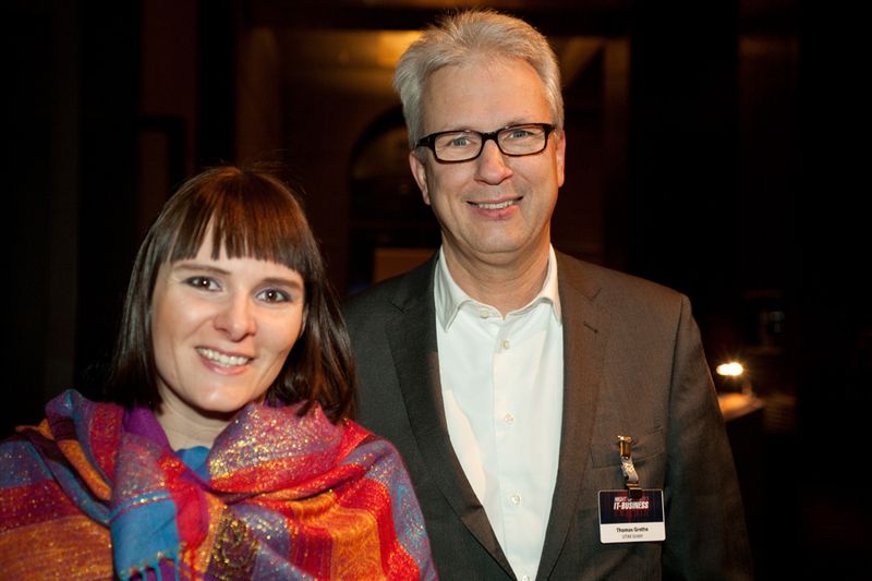 Simone Brett-Murati und Thomas Grethe (Utax) (Archiv: Vogel Business Media)