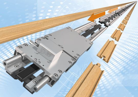 Dank des neuen, schmiermittelfreien drylin Endless Gear Linearmoduls lassen sich Verfahrwege ganz einfach und günstig per Steckprinzip verlängern, ähnlich wie bei einer Holzeisenbahn. Dank des neuen, schmiermittelfreien drylin Endless Gear Linearmoduls lassen sich Verfahrwege ganz einfach und günstig per Steckprinzip verlängern, ähnlich wie bei einer Holzeisenbahn.