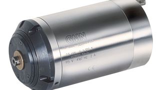 Mit Drehzahlen von bis zu 250.000 min-1 ist die Innenschleifspindel UHS 80 – 250000/0,5 die Rekordhalterin auf dem GMN-Stand. (GMN Paul Müller Industrie)