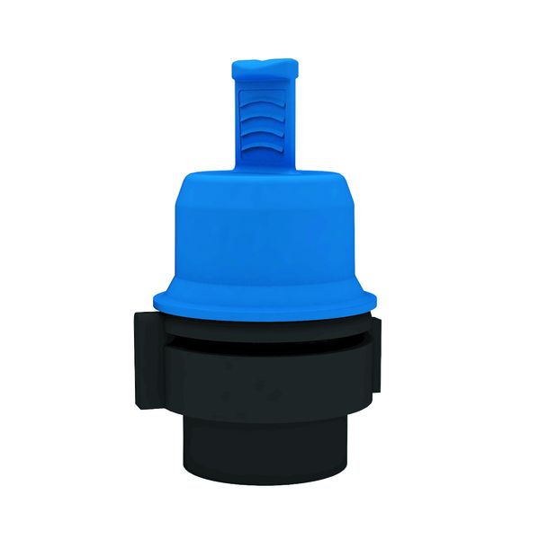 Die VDA-Griffkappe GPN 243 schützt Anschlussbereiche von VDA-Schnellverschlussstutzen und ist passend für Varianten mit und ohne Verdrehsicherung. (Bild: Pöppelmann)