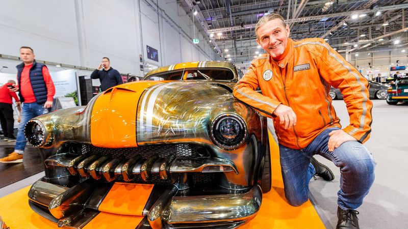 Die Essen Motor Show hat 2023 wieder Tuning in allen Formen aufgeboten, darunter das Mercury Coupé „Mercurius GTC“ von Aussteller Knud Tiroch. Insgesamt stellten 500 Unternehmen, Gruppen und Vereine aus. (Bild: Messe Essen)