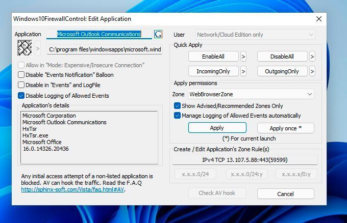 Windows 10 Firewall Control hilft bei der Steuerung der Windows-Firewall. (Joos)