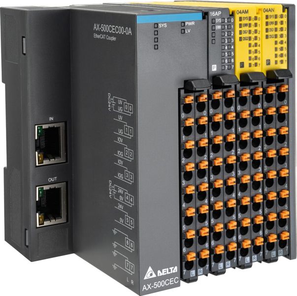 Dezentrale I/O-Module der AX-500-Serie von Delta Electronics lassen sich nahtlos in moderne Automatisierungs- und Sicherheitsarchitekturen integrieren.  (Bild: Delta Electronics)