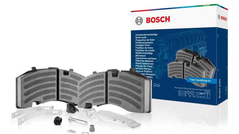 Mit einem neuen Programm an Scheibenbremsbelägen erweitert Bosch sein Ersatzteilangebot für Lkw, Anhänger und Busse. (Bild: Bosch)