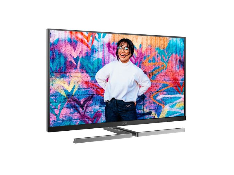 Der U32U3CV ist mit 31,5-Zoll-Diagonale der größte der drei neuen AOC-Monitore. Sein Nano-IPS-Panel stellt die 4K-Auflösung dar. (Bild: AOC)