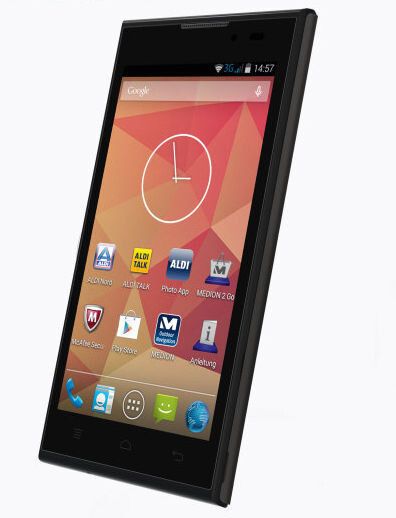 Nur in den Nord-Filialen von Aldi gibt es das Medion-Smartphone Life E4502. (Bild: Aldi)