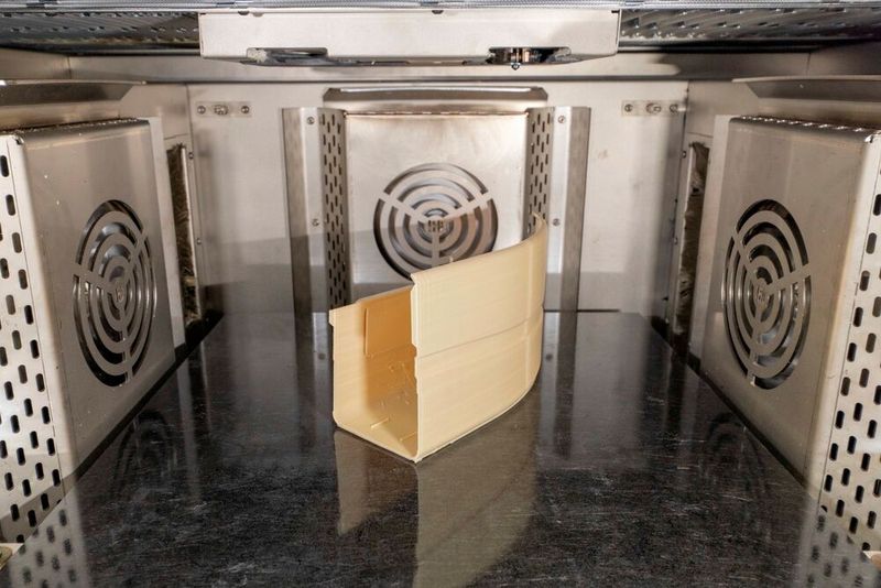 Ultem 9085 component in the build chamber of an Aim 3D Exam A 510 (Source: Aim 3D)