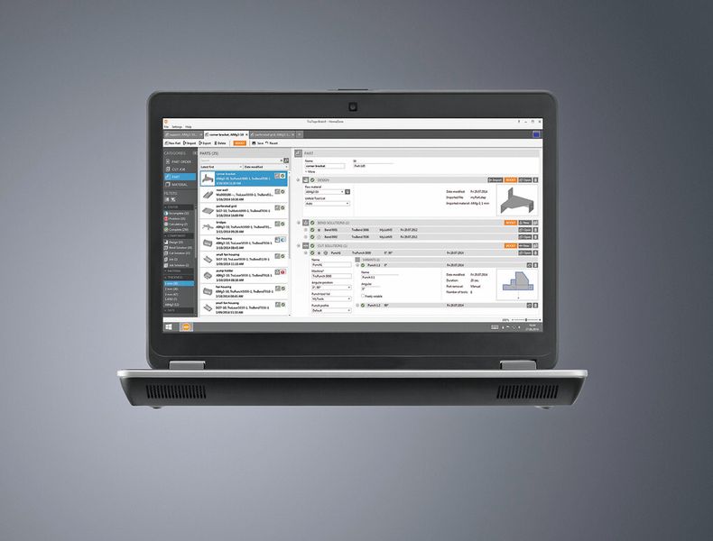 Die Konstruktions- und Programmiersoftware TruTops Boost von Trumpf vereint alle Prozessschritte der Blechbearbeitung von der Geometrie bis hin zum NC-Programm in einem System. (Bild: Trumpf)