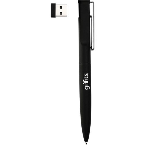 Präsentieren Sie sich innovativ: Dieser schwere Kugelschreiber mit Softtouch-Oberfläche und Spiegelgravur hat einen 4-GB-USB-Stick integriert. (Giffits GmbH)