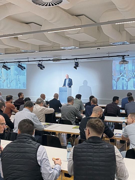 Le Séminaire d'usinage Swissmem 2026 à rassemblé une centaine de personnes au centre Beaulieu à Lausanne.(Source :  Marina Hofstetter)