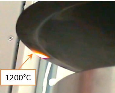 Temperaturen am Werkstück beim Laserhärten ohne sofortige Nachkühlung. (Bild: Inofex)