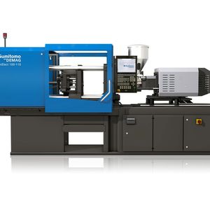 Die von Sumitomo (SHI) Demag neu entwickelte, elektrische „Intelect“ benötige weit weniger Aufstellfläche und arbeite dynamischer, präziser und effizienter als ihre Vorgängermodelle. Als äußeres Markenzeichen trägt sie laut Hersteller außerdem ein dunkelblaues Verkleidungkleid.