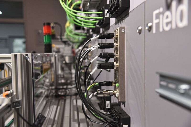 Epic-M12 Steckverbinder sorgen in Verbindung mit dem IO-Link-Master Unitronic Access MP08 IOL für eine dezentrale und effiziente Anbindung von Sensoren. (Bild: Lapp)