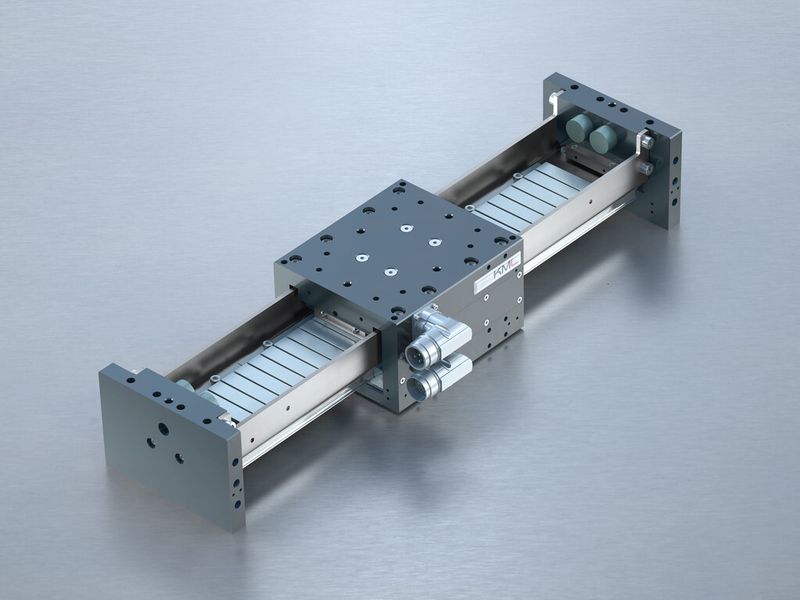 Das Linearmotorsystem LMS E²+ z.B. wurde mit einer weiteren standardisierten Schnittstelle ausgestattet, um den Kunden noch mehr Flexibilität zu bieten. (Bild: KML)