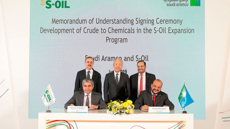 A MOU was signed between Saudi Aramco and S-Oil to develop a 6 billion dollar Steam Cracker & Olefin Downstream Project. (Saudi Arabian Oil Co.)