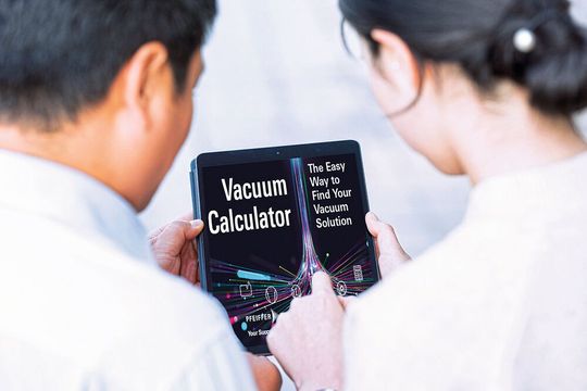 Neuer Vakuumkalkulator zur Ermittlung der richtigen Vakuumlösung(Bild:  Pfeiffer Vacuum GmbH)
