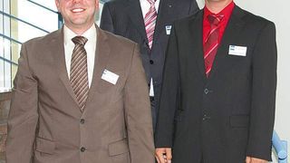 Die Geschäftsführung der HAM Hartmetallwerkzeugfabrik Andreas Maier GmbH: Andreas Marcus Maier, Firmengründer Andreas Maier und Günter Eberle (von links). Bilder: Kroh (Archiv: Vogel Business Media)