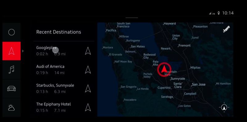 Integriertes Android-Betriebssystem im Audi Q8 sport concept: Wohin soll's gehen? (Bild: AUDI AG)
