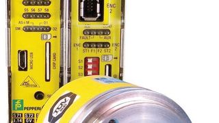 Zertifizierte Drehgeber und Geschwindigkeitswächter ermöglichen eine sichere dezentrale Achsüberwachung sogar unter Beibehaltung der bisherigen Standard-Antriebskomponenten bis SIL3 / Ple. (Archiv: Vogel Business Media)