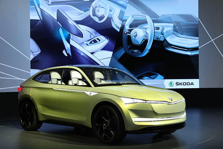 Skoda stellt in Shanghai mit dem Vision E sein erstes Elektroauto vor. (Ampnet)