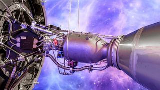 Der Prime-Raketenantrieb konnte auf der Laserschmelzanlage SLM 800 mit einer speziellen Nickellegierung in nur einem Stück gefertigt werden. (SLM)