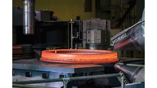 The system allows rings with a diameter of up to 79 inches and a height of up to 16 inches to be rolled. (Image:Andritz Schuler)