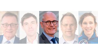 Die Keynote-Speaker Prof. Dr.-Ing. Wilhelm Bauer, Prof. Dr. Marco Gercke, Dr. Klaus Höffgen, Pascal Matzke und Dr. Suzanna Randall [v.l.n.r] des Enterprise Workspace Summits im Portrait. Heute: der Chief Digital Officer Dr. Klaus-Uwe Höffgen. (Bild: VIT)
