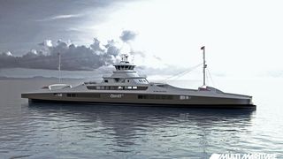 Siemens erhielt den Auftrag zur Lieferung der Antriebssysteme für zwei neue batteriebetriebene Fähren. Diese von Fjord1 betriebenen Schiffe werden auf der 2,4 km langen Route E39 zwischen Anda und Lote an der Westküste Norwegens verkehren. Damit werden die ersten vier vollelektrischen Fähren der Welt mit von Siemens entwickelter und hergestellter Technologie fahren. (Multi Maritime, ship design by www.multi-maritime.no)