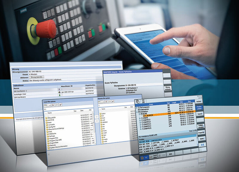 Siemens' control system software offers interfaces for higher-order applications such as collaboration platforms or manufacturing execution systems. (Source: VDW)