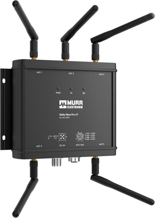 Das ist der neue Xelity Wave Pro von Murrelektronik in Schutzart IP65. Die Wiener machen mit ihm die dezentrale, drahtlose Datenübertragung über 20 Meter hinweg prozesssicher möglich.(Bild:  Murrelektronik)