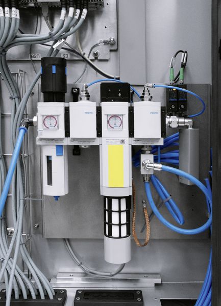 Mehr an Sicherheit mit der Wartungseinheit MS6-SV: Das Entlüftungsventil bietet zuverlässigen Schutz vor unerwartetem Anlauf. (Festo)