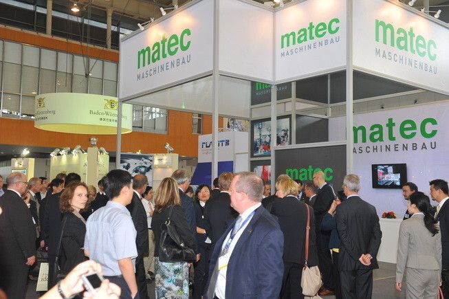 International tätige Unternehmen wie Matec demonstrierten auf der AMB China 2012 ihre Präsenz. (Bild: Messe Stuttgart)