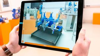 Das frei skalierbare 3D-Modell ermöglicht mittels Ground Plane Detection detailreiche Einblicke in den komplexen Pumpenaufbau. (LEWA)