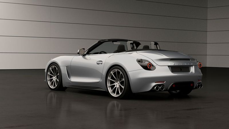 Der CR4 ist 4,42 Meter lang, 1,93 Meter breit und 1,28 Meter hoch. Der Roadster bringt knapp 1,5 Tonnen auf die Waage.   (Bild: ampnet/Boldmen)