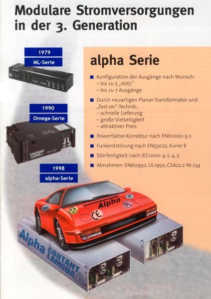 Bild 10: Seit 1979 werden von Lambda modulare Netzgeräte entwickelt und hergestellt. Von „ML“ bis zum Gerät „alpha“ – Lambdas Stromversorgungen existieren schon in der 3. Generation.  (Bild: TDK-Lambda)
