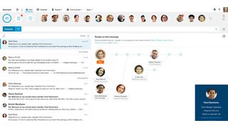 Intelligenter Posteingang mit IBM Verse: die Analytikfunktion zeigt die Beziehung zwischen Teammitgliedern an. (Bild: IBM)