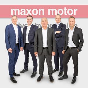 Das aktuelle globale Management von Maxon (v. l.): Martin Zimmermann, Norbert Bitzi, Eugen Elmiger, Ulrich Claessen und Björn Axelsson. 