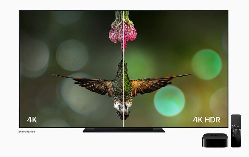 Vergleich von 4K- und 4K-HDR-Technologie beim Apple TV 4K (Apple)