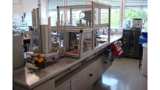 Generalüberholte Konfektionierungs- und Verpackungsanlage, u.a. mit nachgerüsteter Sicherheitstechnik.  (Bild: Infraserv Wiesbaden Technik)