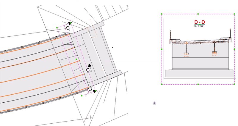 Zeichnungsansichten: Schnitte und Zeichnungsannsichten werden mit wenigen Klicks erstellt und sind konsistent zueinander. (Bild: Trimble Germany GmbH)