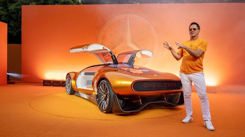 „Unser vollelektrisches Vision Showcar ist die moderne Interpretation des zu seiner Zeit avantgardistischen C 111“, sagte Chef-Designer Gordon Wagner bei der Präsentation der Studie. (Bild: Mercedes-Benz)