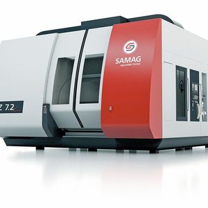 Erstmals zeigt Samag das mehrspindlige Bearbeitungszentrum MFZ 7.2 linear als variantenreichstes Modell der MFZ-Baureihe auf der EMO Hannover 2017.