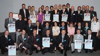 Gruppenbild der Sieger: Die zehn besten Gründer des Business-Wettbewerb Nordbayern 2009, Phase2, wurden ausgezeichnet (Archiv: Vogel Business Media)